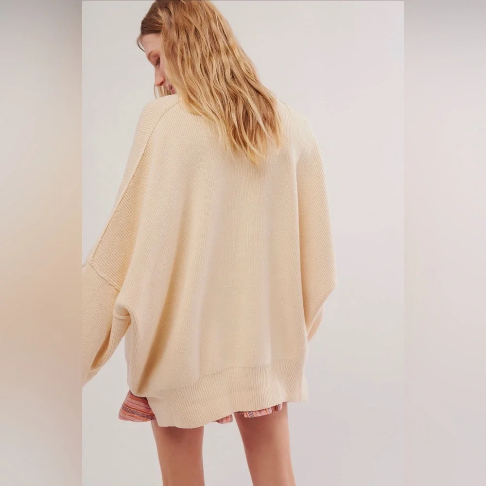 Free People Easy Street Tunic Sweater Cream XS NWT - Picture 5 of 6